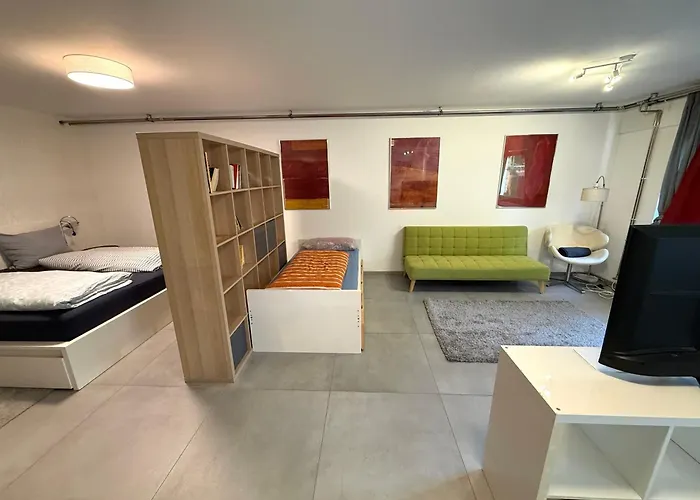 Apartmán Helle Kellerwohnung Im Gruenen Mit Sauna Kolín nad Rýnem